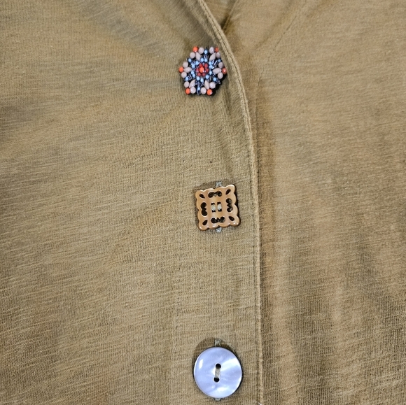 Soft Surroundings 3 Quarter Inch Sleeves Tunic Top, NWOT, Green, Small - Picture 8 of 12